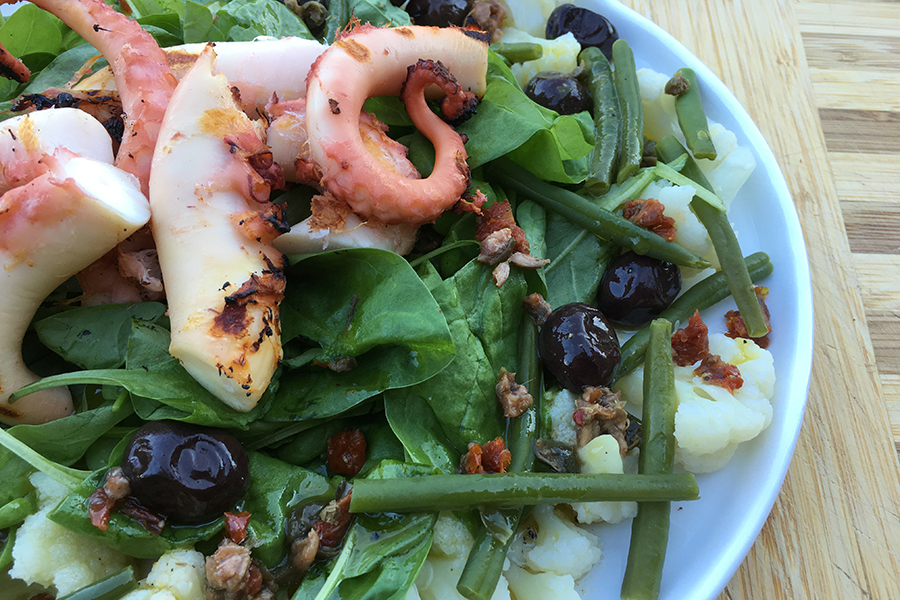 Tanja Lorenz - Insalata di Polpo grilliate - Low Carb Version (Salat mit gegrilltem Oktopus)